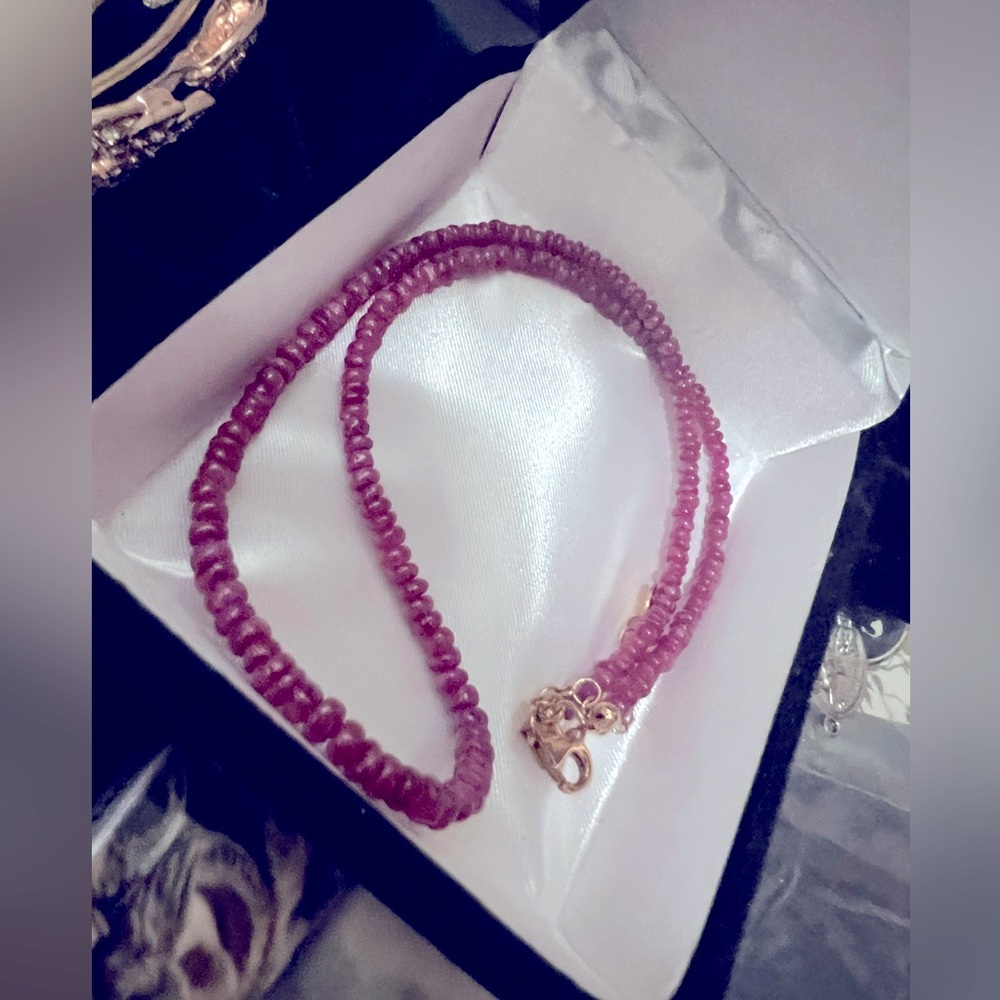 Natural Ruby Choker Necklace (from India)